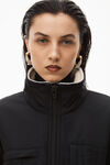 alexander wang 泰迪抓绒和尼龙塑形夹克 vintage white/black