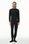 alexander wang 中性款棉质保暖华夫格长袖衫  black