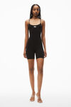 Alexander Wang black cami bodysuit in ribbed jersey