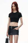 EMBOSSED LOGO CROPPED TOP