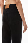 alexander wang fly 高腰堆叠牛仔裤 washed black