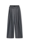 Alexander Wang grey pinstripe 预制款平角裤裤腰褶裥长裤