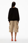 alexander wang pullover sweater in ribbed chenille black