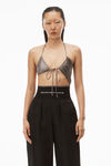 alexander wang 棉质精裁萝卜裤 black
