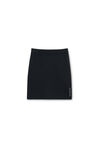 Alexander Wang black 带徽标贴饰的黑色羊毛混纺迷你半身裙