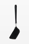 Alexander Wang black 裂纹漆皮硬币钱包