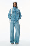 Alexander Wang vintage light indigo regen 轻盈牛仔布运动夹克