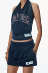 Alexander Wang navy deconstructed athletic mesh skort