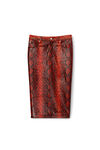 leather pencil skirt in "snakeskin"