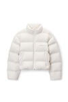 Alexander Wang paper white white logo jacquard puffer jacket