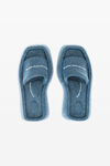 alexander wang taji 水洗牛仔布防水台凉鞋 vintage light indigo