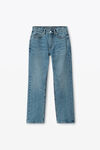 alexander wang og high-rise stovepipe jean in denim  vintage medium indigo