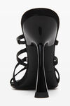 alexander wang nala 105 徽标缎面凉鞋 black
