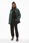 alexander wang 发泡彩胶徽标装饰毛圈布运动裤 black