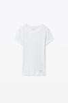 Alexander Wang white 水晶烫钻装饰圆领 t 恤