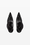 alexander wang delphine 105 bootie in mesh/crystal black