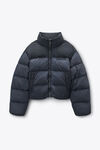 Alexander Wang washed graphite 石墨黑哑光尼龙羽绒夹克