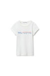 Alexander Wang vintage white 做旧徽标装饰 t 恤