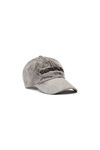 3D Logo-Embroidered Flocked Denim Cap