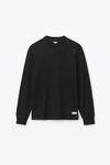 alexander wang 中性款棉质保暖华夫格长袖衫  black