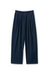 Alexander Wang navy/grey 细条纹热带羊毛弹力长裤