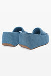 alexander wang taji 水洗牛仔布防水台凉鞋 vintage light indigo