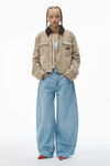 Alexander Wang classic light indigo 再生牛仔布加大款低腰牛仔裤