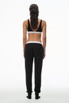 alexander wang unisex jogger in cotton waffle thermal  black
