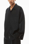 alexander wang dress shirt in wool blend tailoring black