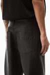 alexander wang baggy jean in plonge leather black