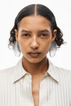 alexander wang crystal pinstripe shirt in silk charmeuse bone