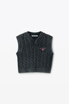 Alexander Wang washed black organic cotton vest
