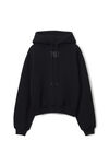 alexander wang 发泡徽标装饰硬挺毛圈布连帽衫 black