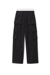alexander wang 棉质格子布徽标工装裤 black ice