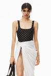 alexander wang hotfix one piece in contour swim black