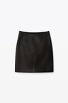 alexander wang bodycon mini skirt in leather black