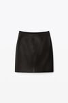 alexander wang 皮革紧身迷你半身裙 black