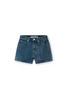 alexander wang shorty high-rise short in denim deep blue
