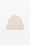 alexander wang 强缩羊毛罗纹针织帽 ivory