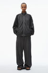 Alexander Wang washed fossil 网眼针织运动夹克