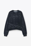 Alexander Wang washed black 中性加大款运动衫