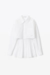 alexander wang smocked cami in compact cotton white
