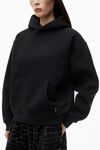 alexander wang 密绒连帽衫 black