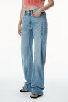 Alexander Wang classic light indigo articulated denim jeans with high-frequency logo