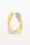 alexander wang crystal chain link earrings  pv gold