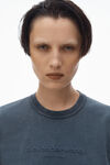Alexander Wang acid river shrunken logo embossed tee in cotton