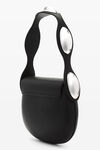 alexander wang 皮革小号圆顶单肩包 black