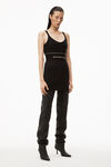 alexander wang 徽标弹力连衣裙 black