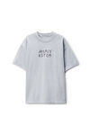 Alexander Wang light heather grey light grey cotton boxy logo t-shirt