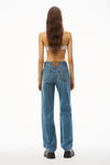 alexander wang ez mid-rise straight-leg jean in denim  vintage medium indigo